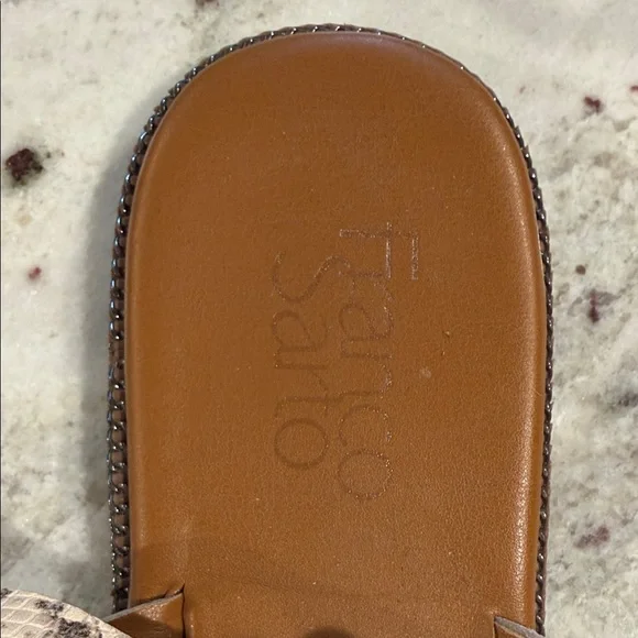 Franco Sarto Kayleigh slingback sandals in a snakeskin print leather. - Picture 10 of 11